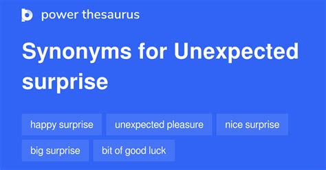 unexpected surprise synonym.